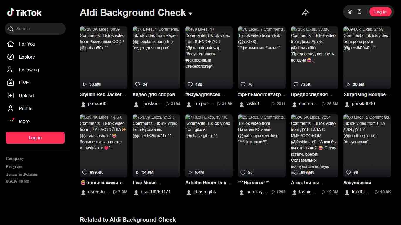Aldi Background Check TikTok