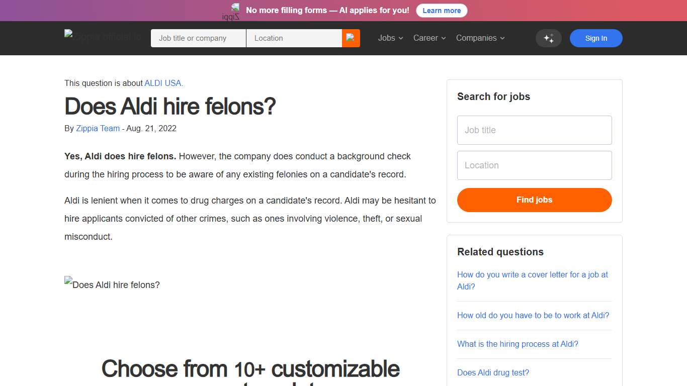 Does Aldi hire felons? - Zippia